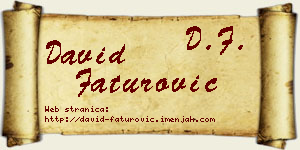 David Faturović vizit kartica